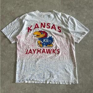 90s Vintage Kansas Jayhawks White AOP T Shirt Size XL